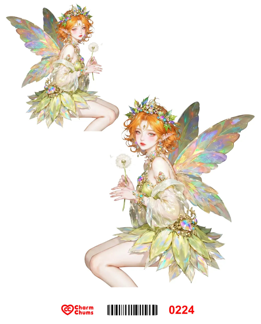 E0224-CharmChums Embossed Sticker