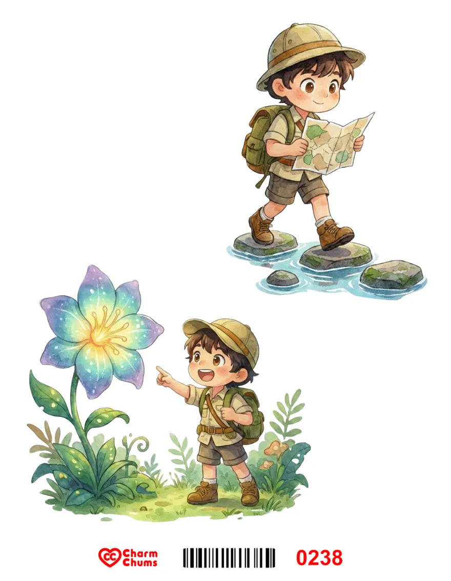 E0238-CharmChums Embossed Sticker