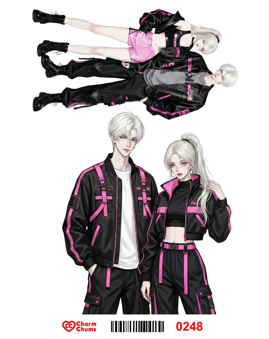 E0248-CharmChums Embossed Sticker