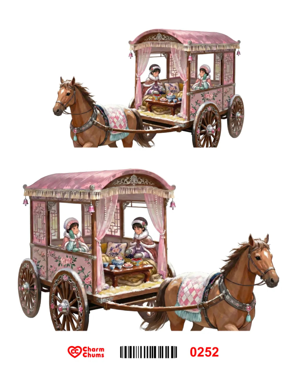 E0252-CharmChums Embossed Sticker