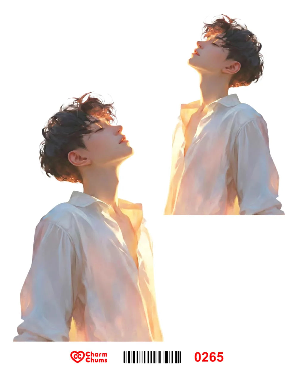 E0265-CharmChums Embossed Sticker
