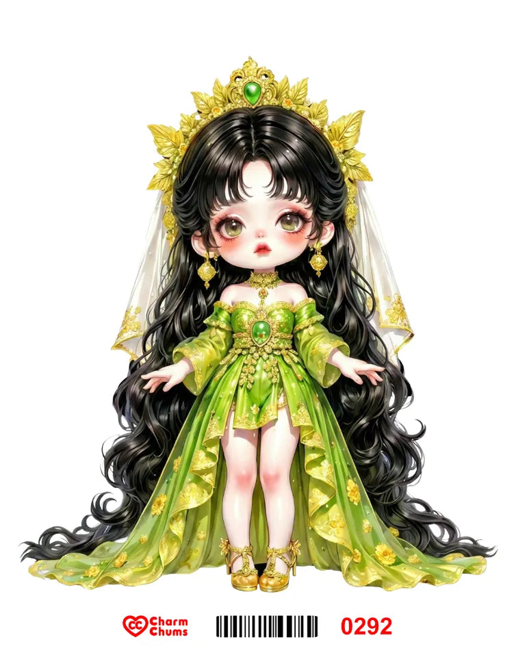 E0292-CharmChums Embossed Sticker