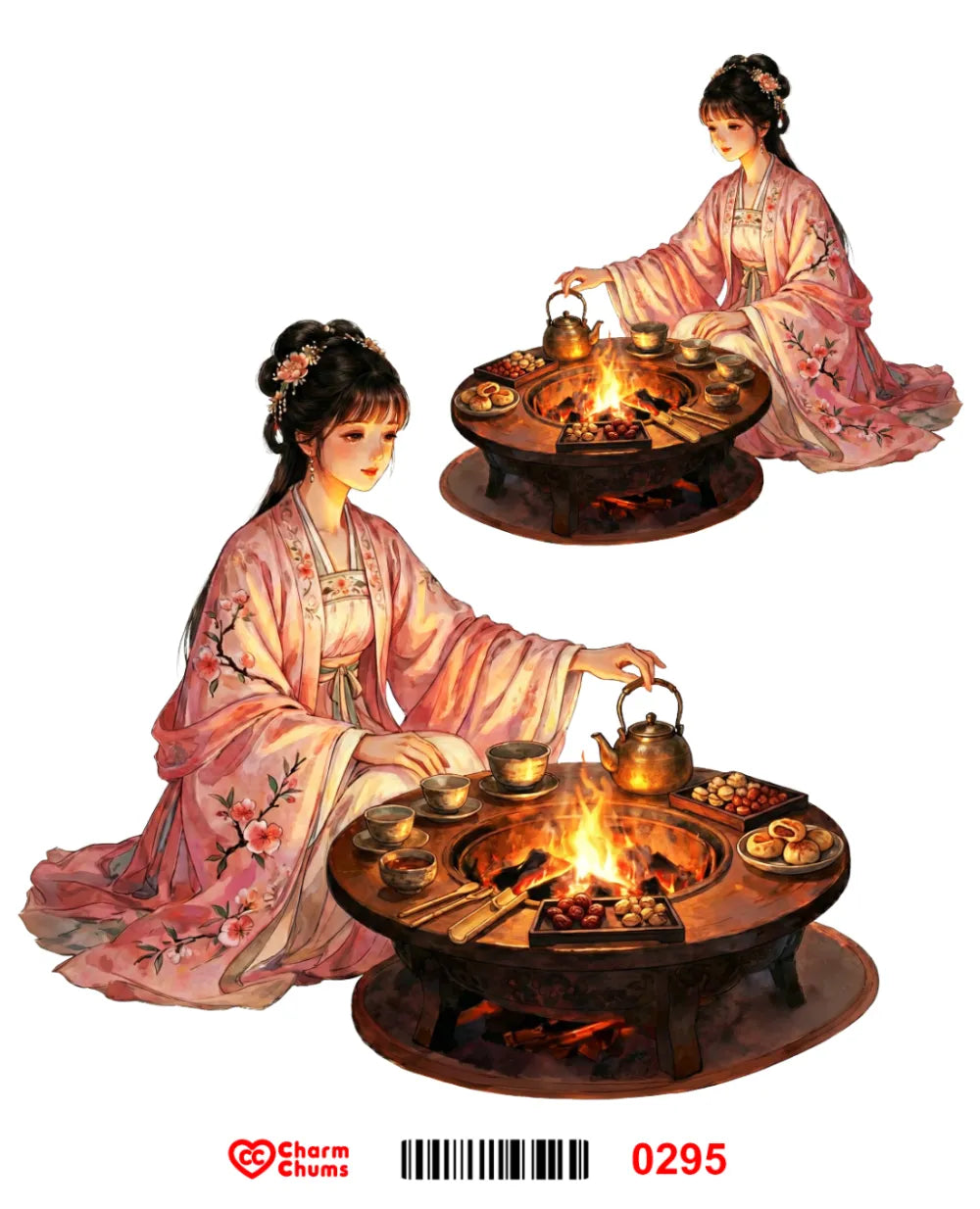 E0295-CharmChums Embossed Sticker