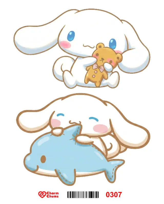 E0307-CharmChums Embossed Sticker