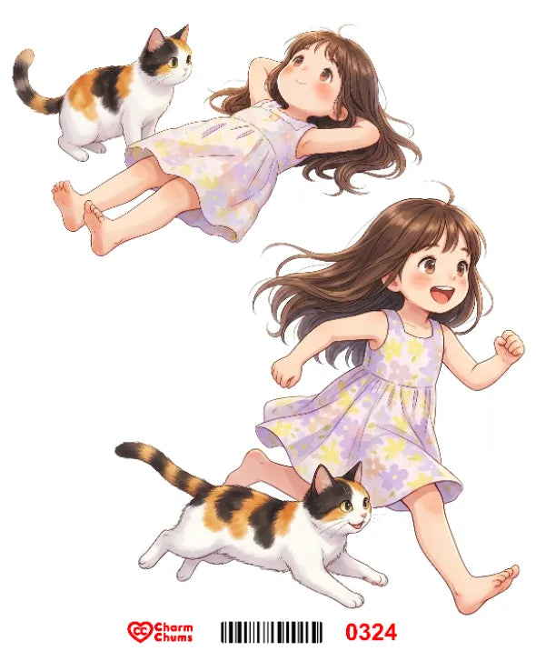 E0324-CharmChums Embossed Sticker