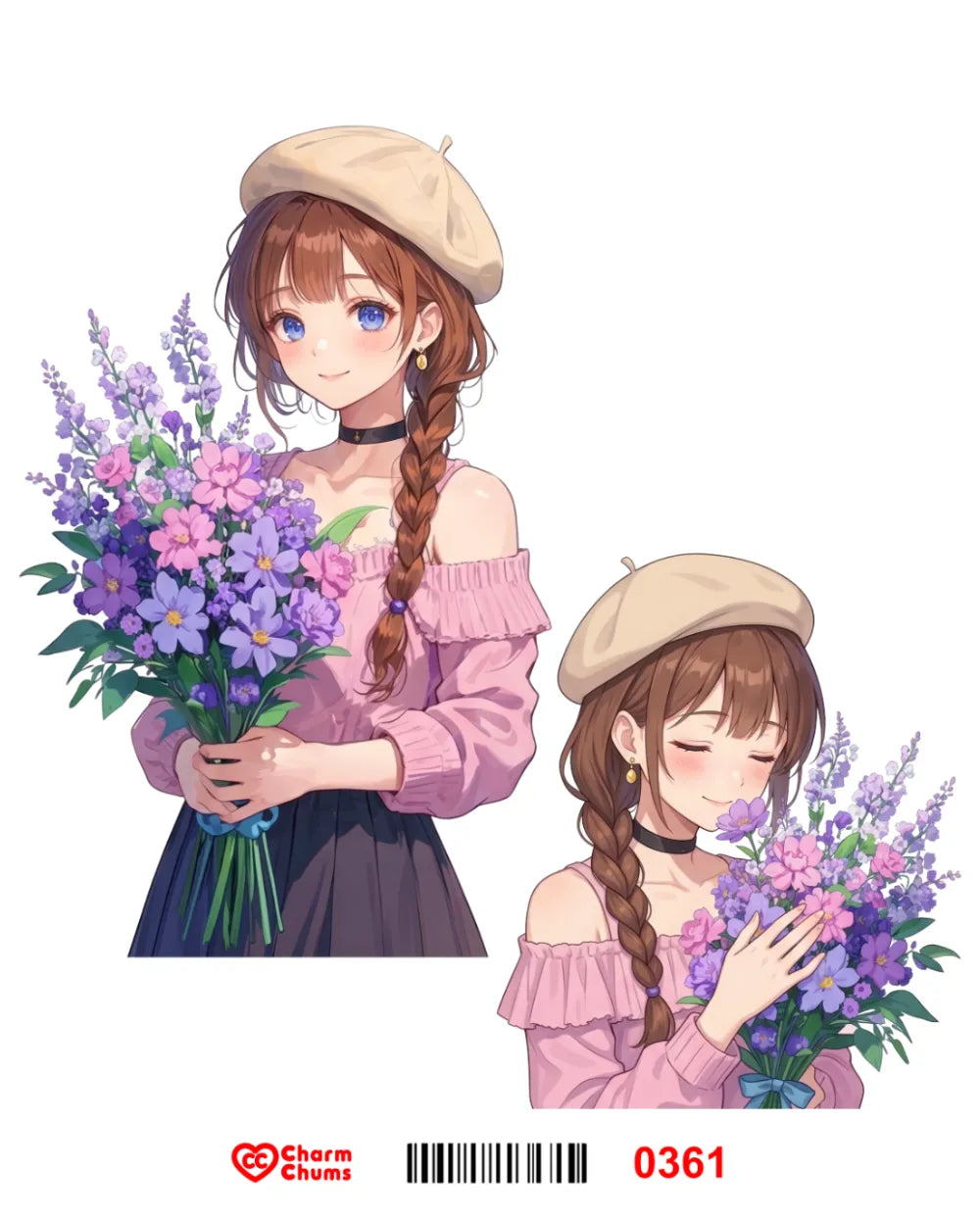 E0361-CharmChums Embossed Sticker