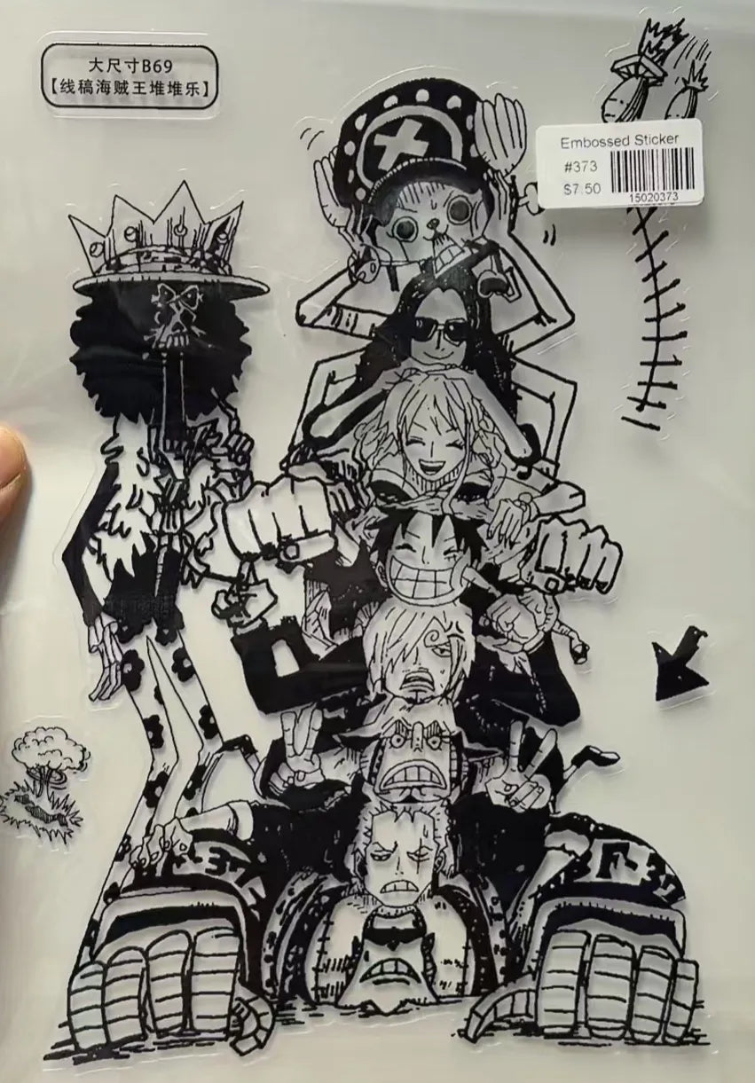 0373-A4 Size Embossed Sticker