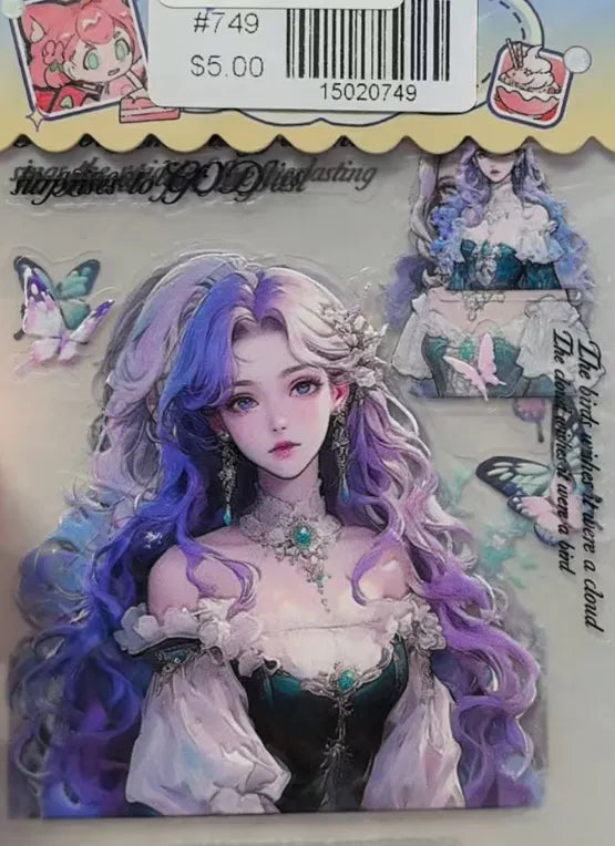 0749-Embossed Sticker