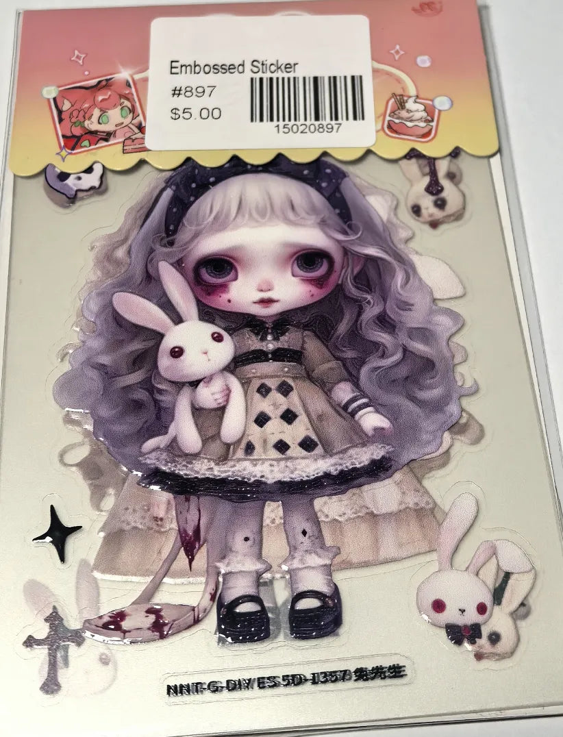 0897-Embossed Sticker