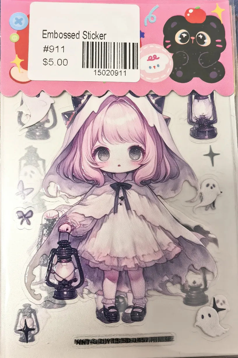 0911-Embossed Sticker