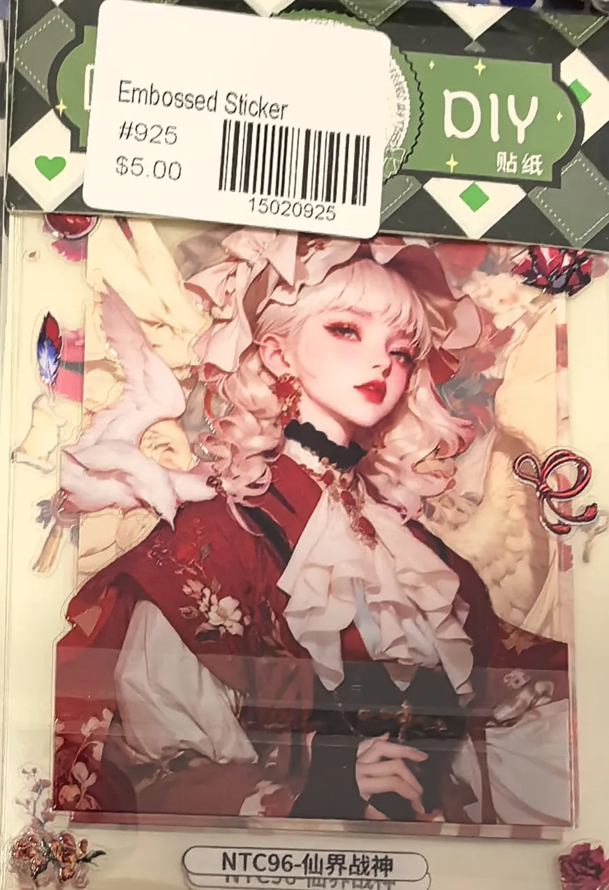 0925-Embossed Sticker