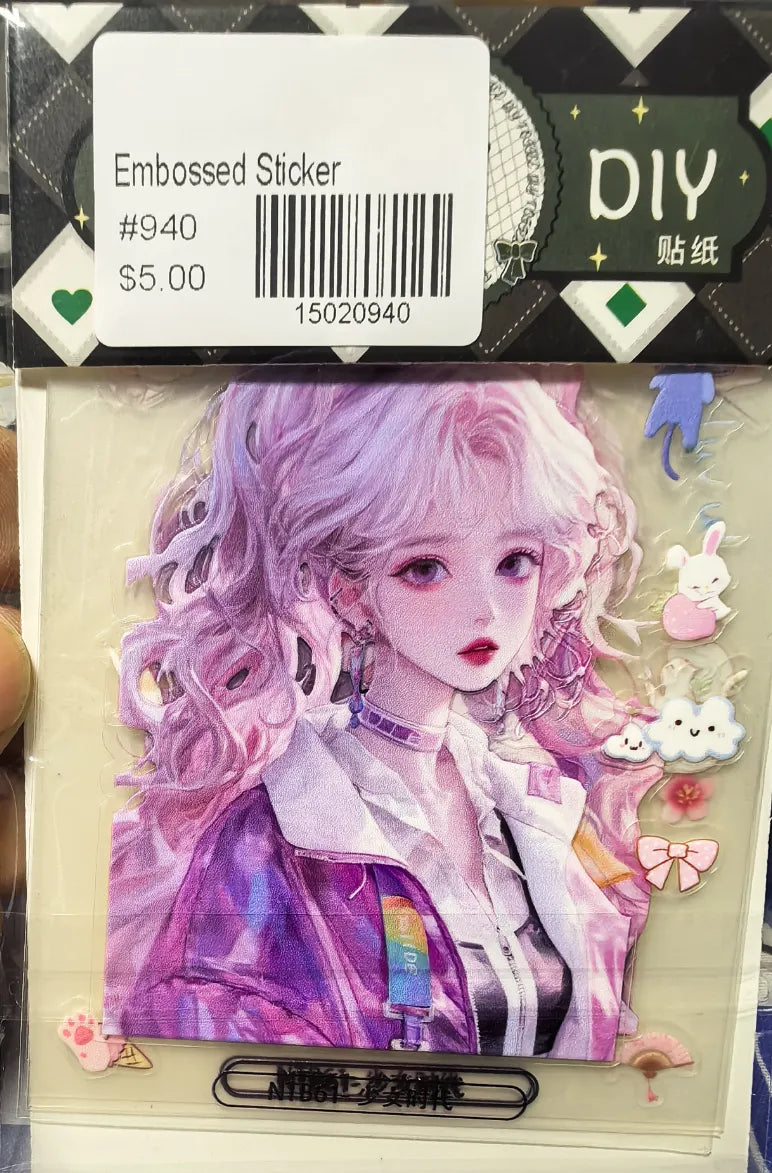 0940-Embossed Sticker