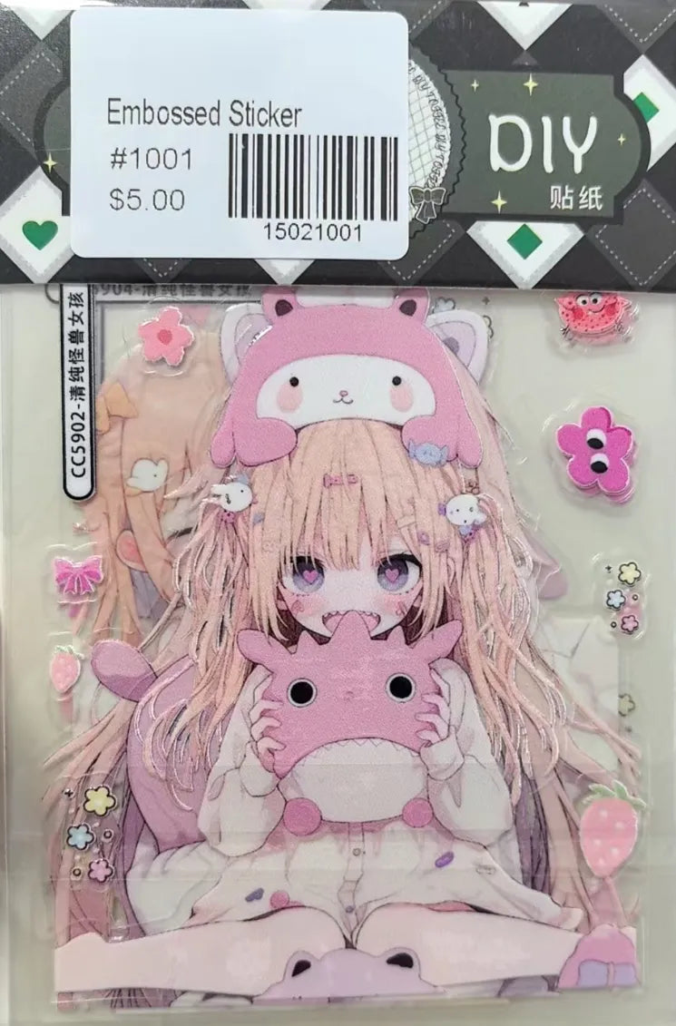 1001-Embossed Sticker