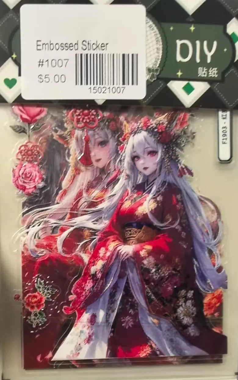 1007-Embossed Sticker