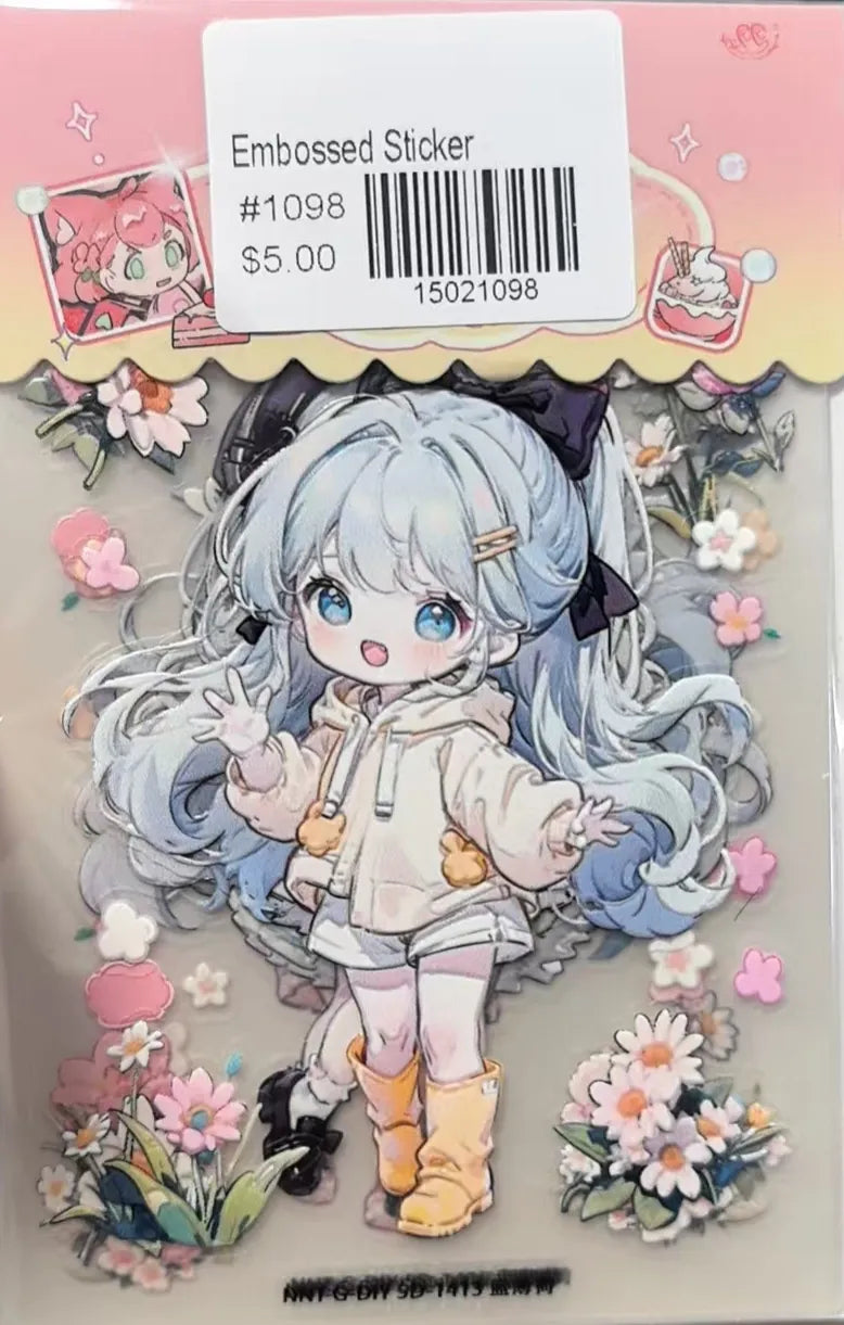 1098-Embossed Sticker