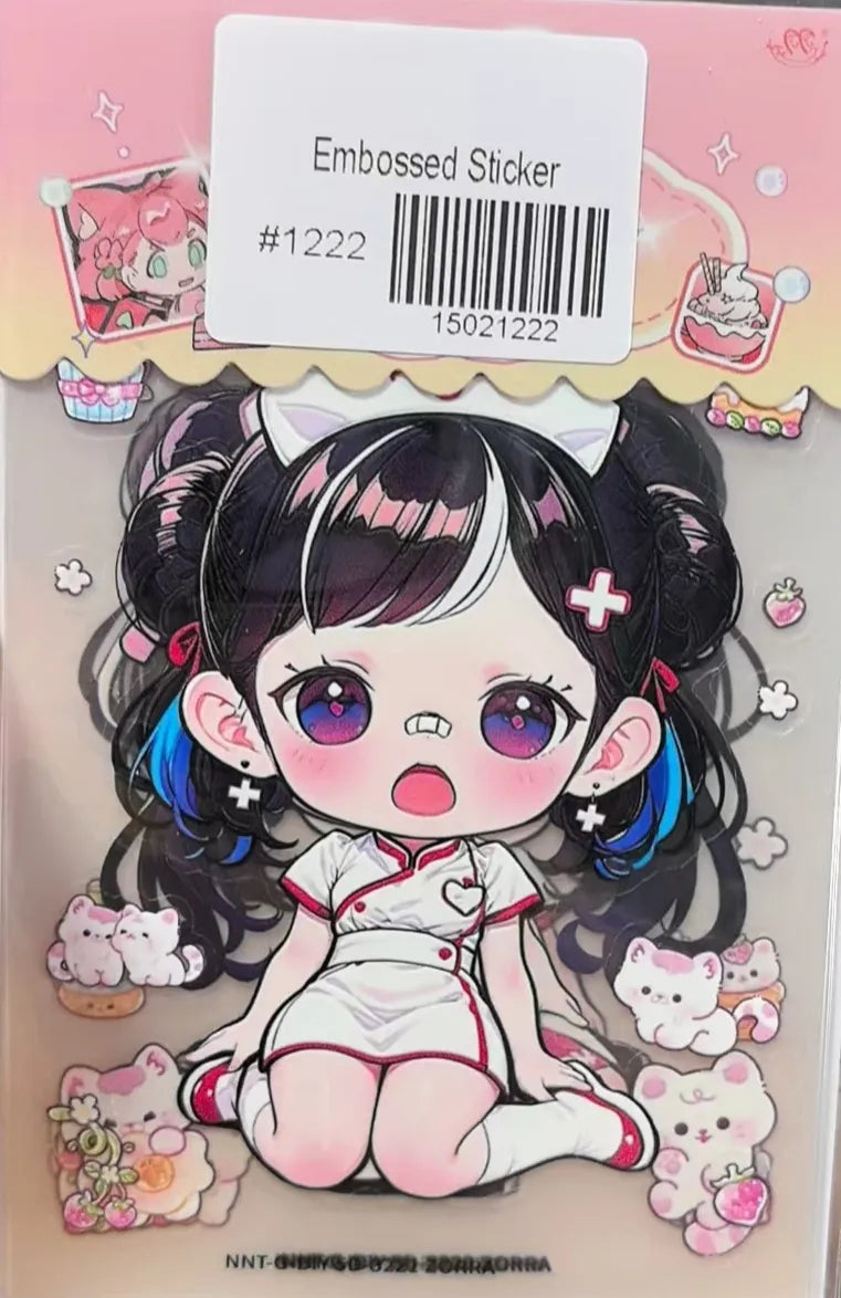 1222-Embossed Sticker