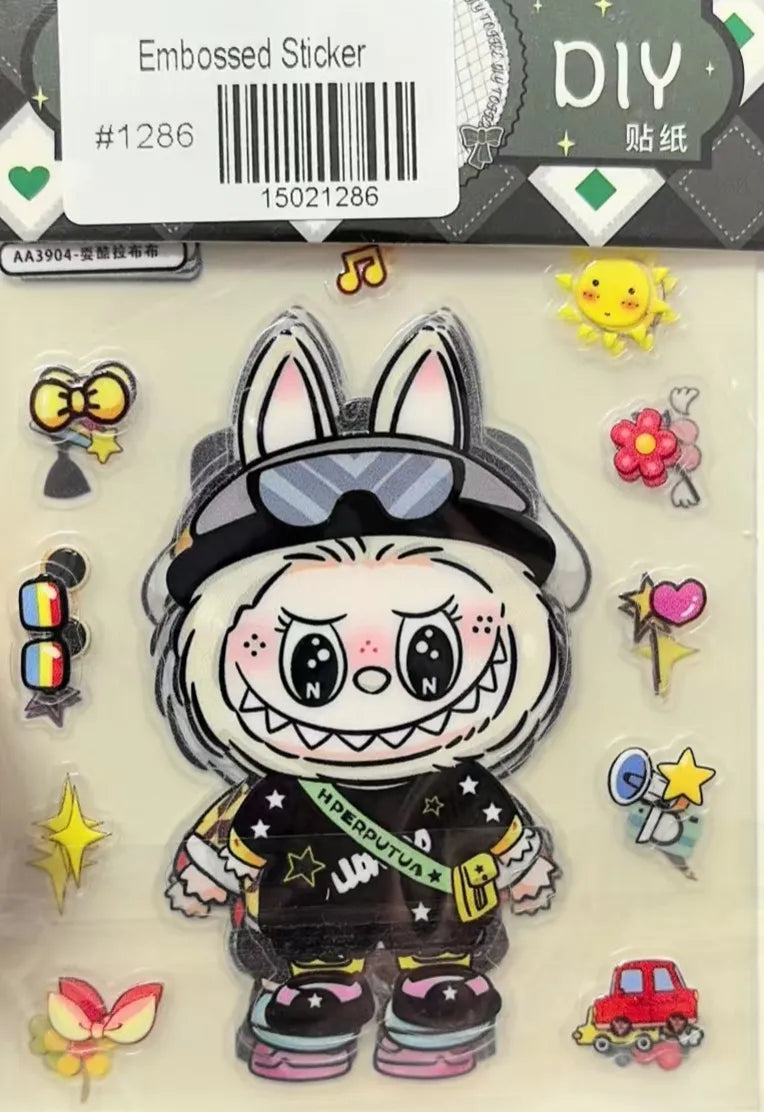 1286-Embossed Sticker