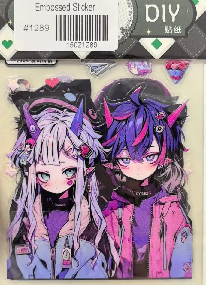 1289-Embossed Sticker