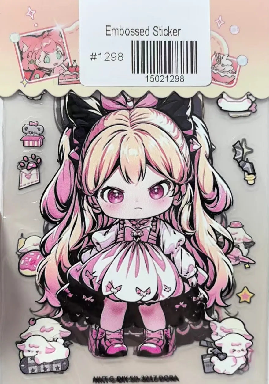 1298-Embossed Sticker