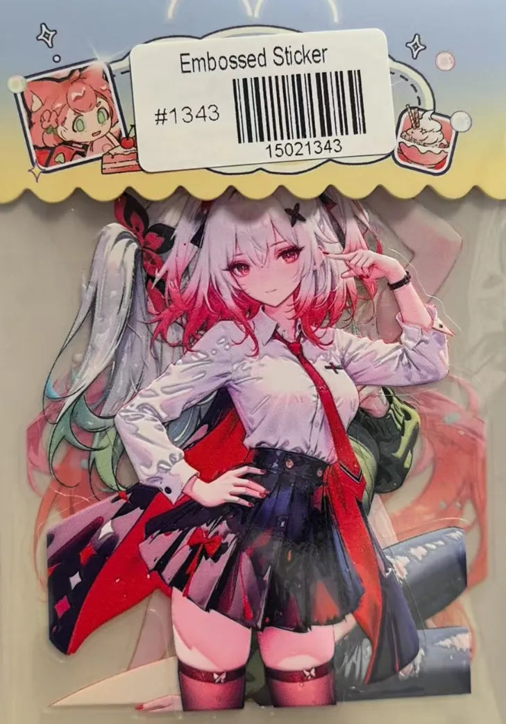 1343-Embossed Sticker