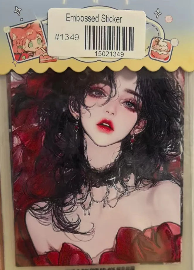 1349-Embossed Sticker