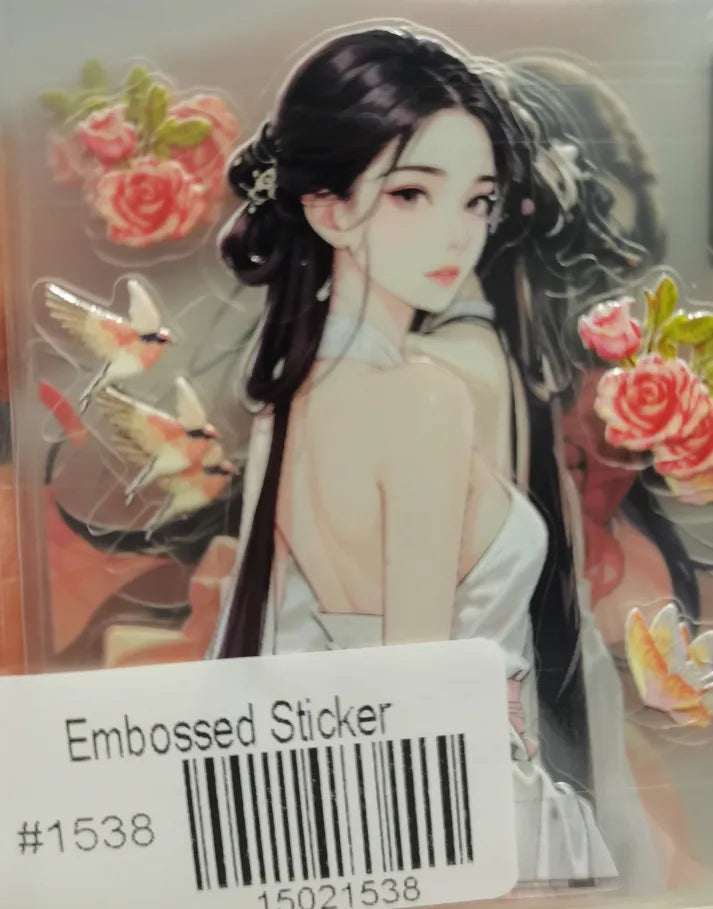 1538-Embossed Sticker