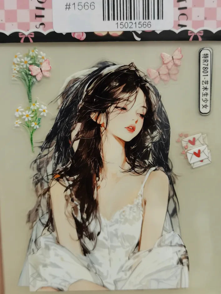 1566-Embossed Sticker