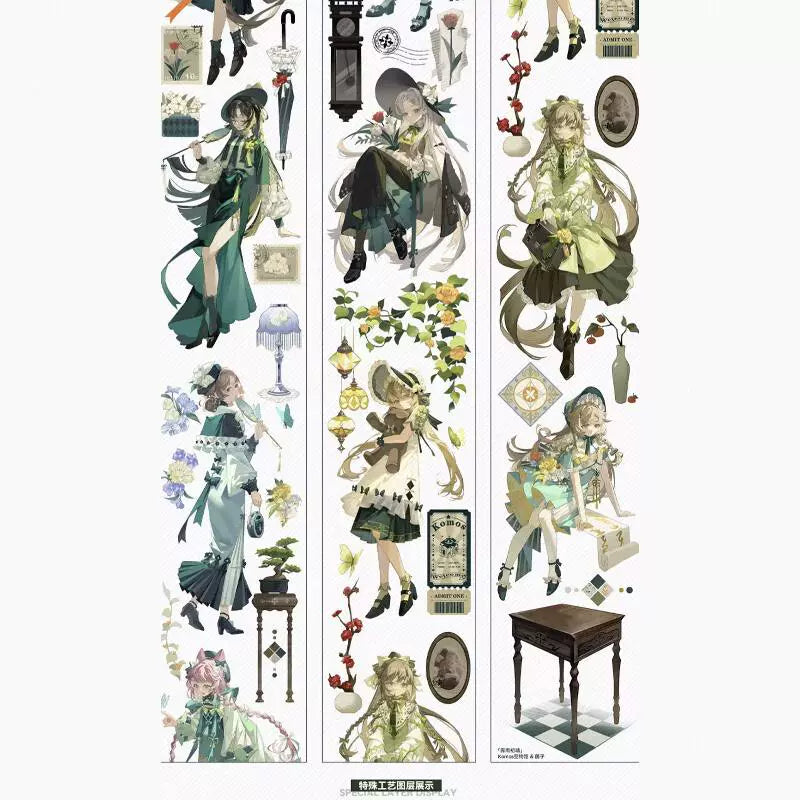 1679 - Victorian Girls 6.5x100cm Shell Luster PET Tape