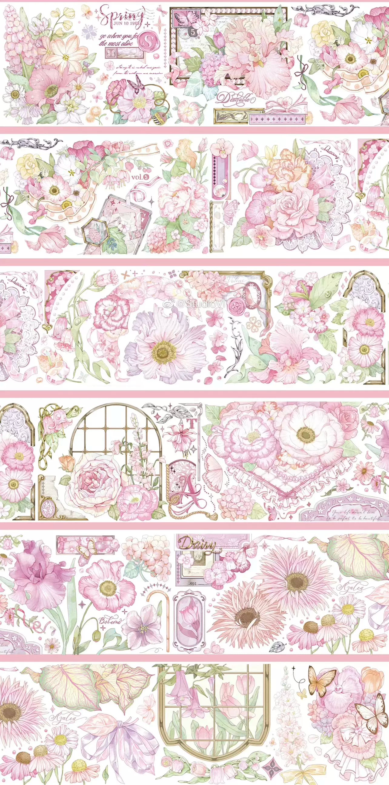 0822 - 6.5x100cm Shell Luster PET Tape