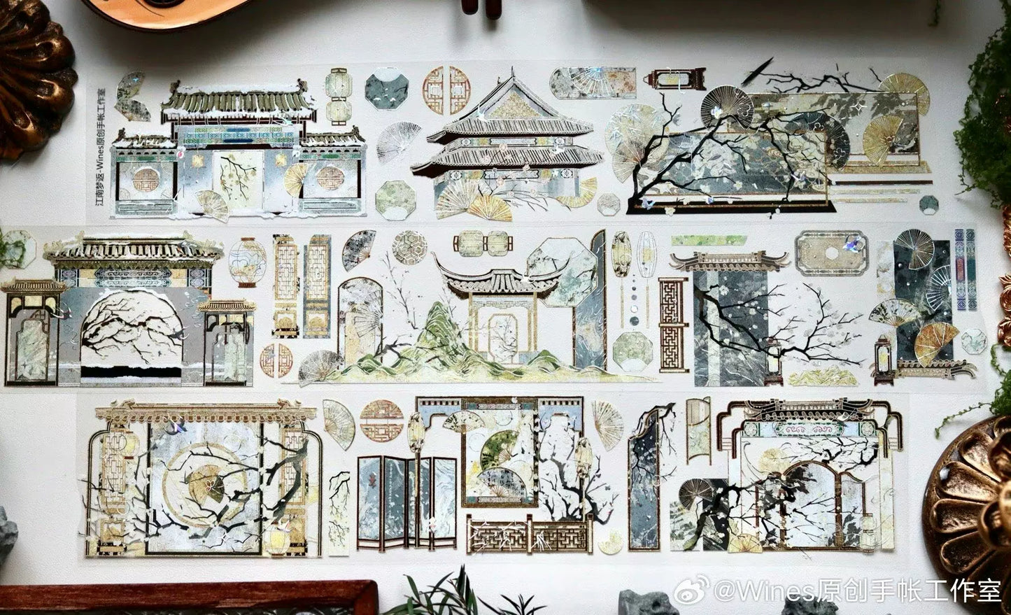 0543 - 6.5x100cm Silver Shell Luster PET Tape