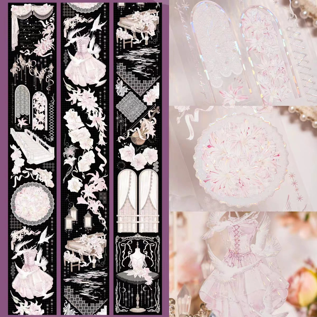 0309-Shine Studio-6.5x100cm Shell Luster PET Tape