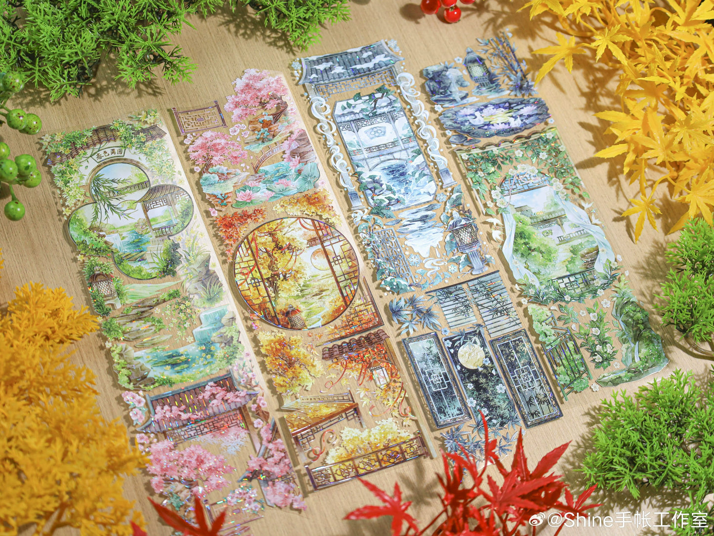 2062-SHINE STUDIO Season Scenes 7.5x100cm Shell Luster PET Tape
