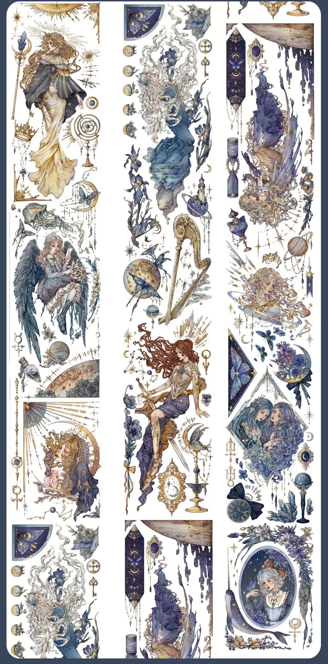 1298-Catmaker's Wild Rose Studio-7x125cm Gold Shell Luster PET Tape