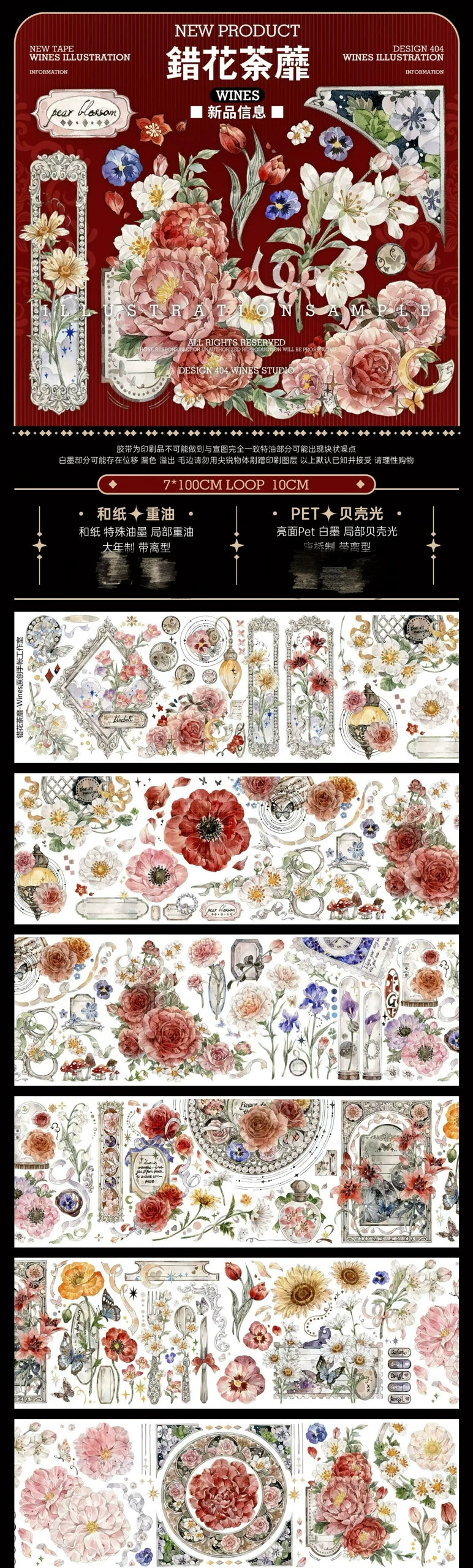 1917 - 7x100cm Shell Luster PET Tape