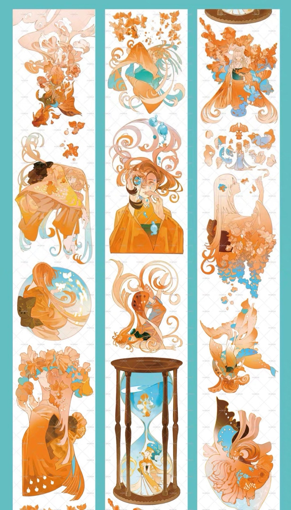 2306-MOODTAPE Studio-6.5x117cm Silver Shell Luster PET Tape