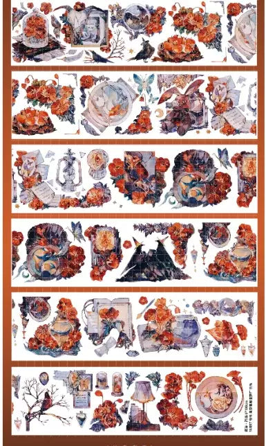 1127 - Crows With Hats 6x100cm Iridescent PET Tape