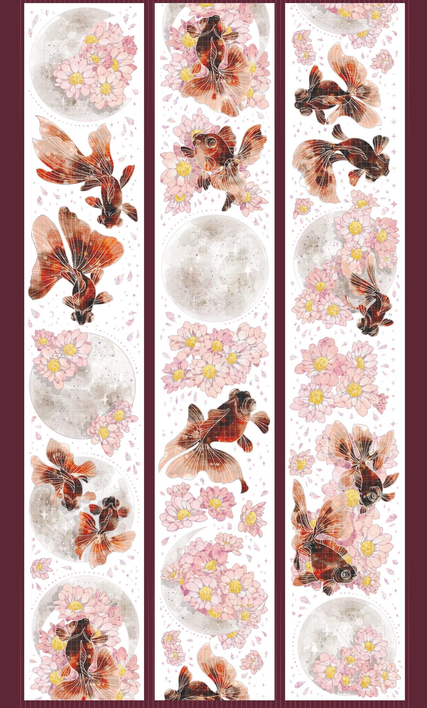 2167-Wines Studio-6.5x100cm Holographic Gold PET Tape