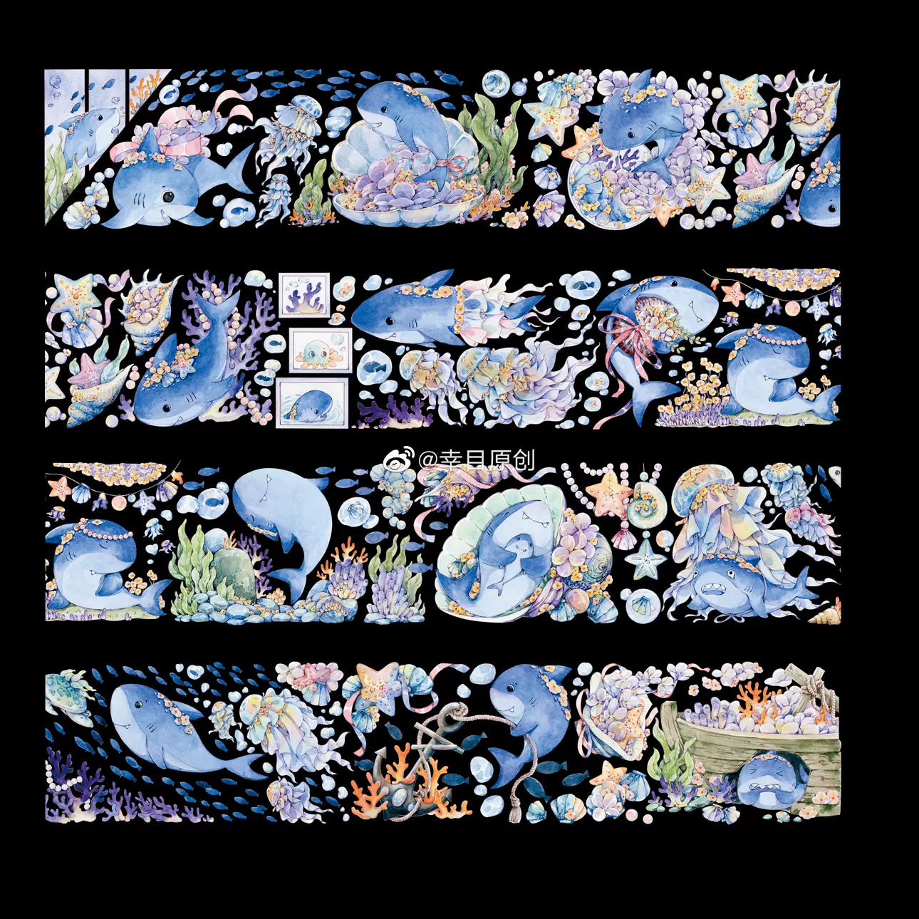 0946-XING MU Studio-6x100cm Holographic Silver PET Tape