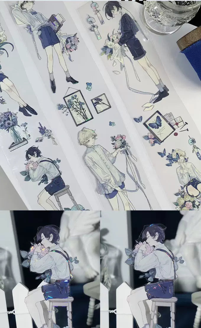 1854-Glacier Museum Studio-5.5x90cm Silver Shell Luster PET Tape