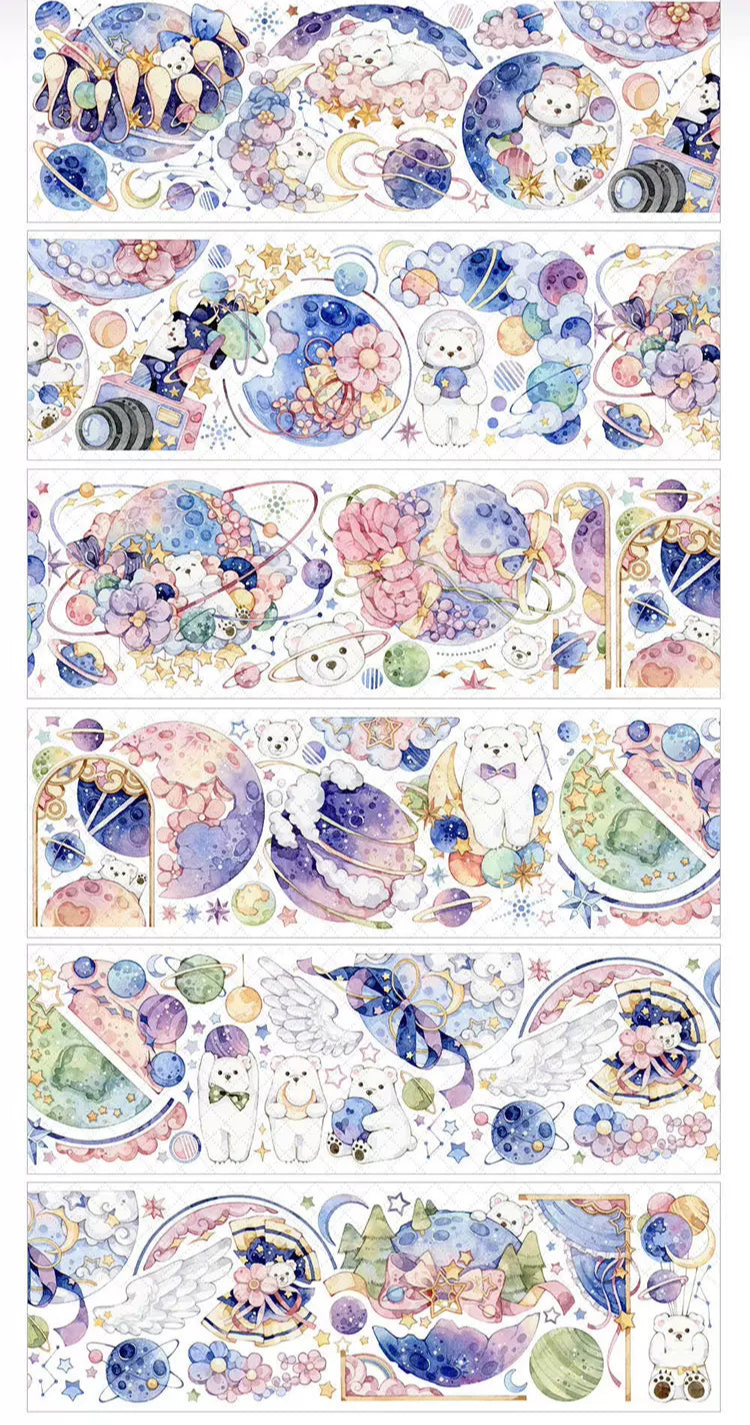 0519-Glacier Museum Studio-7x100cm Iridescent Silver PET Tape