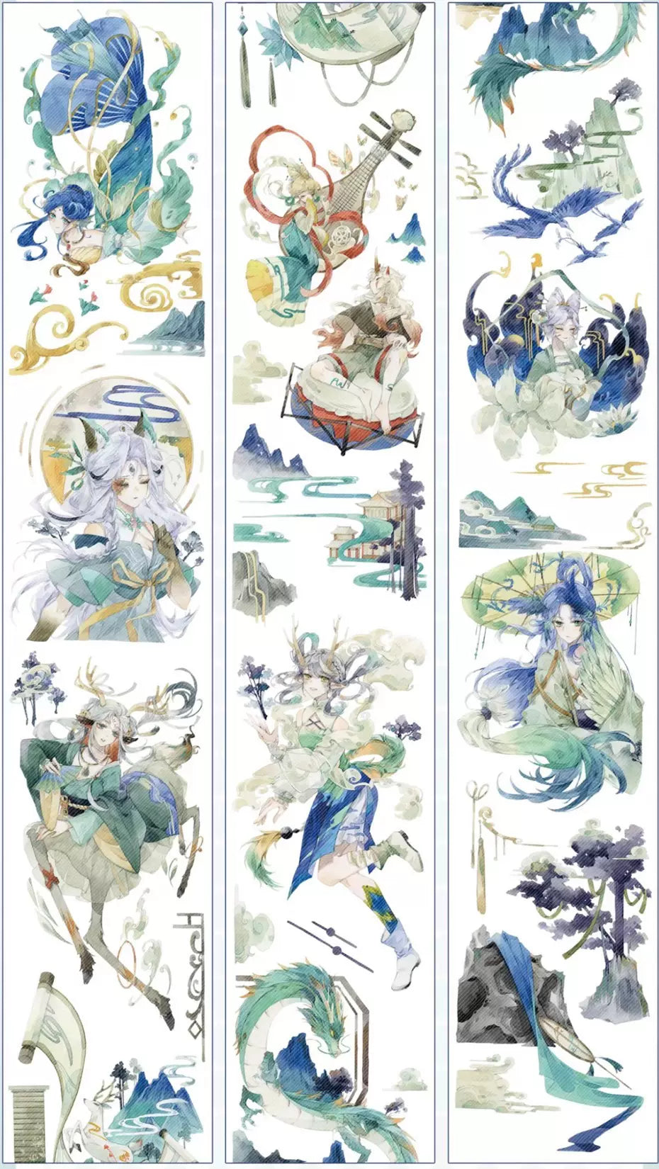 1653-Zhai Xing Yu Ni Studio-6x100cm Shell Luster PET Tape