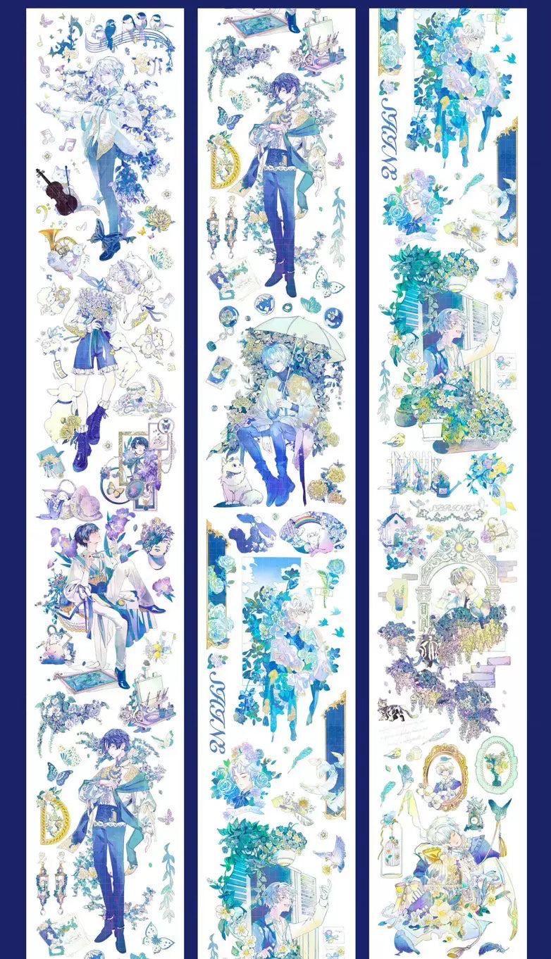 1377-SHINE STUDIO Flowers Boys 7x100cm Shell Luster PET Tape