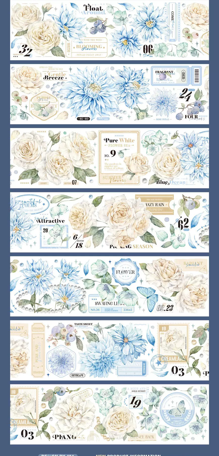 1382 - 6x125cm Shell Luster PET Tape