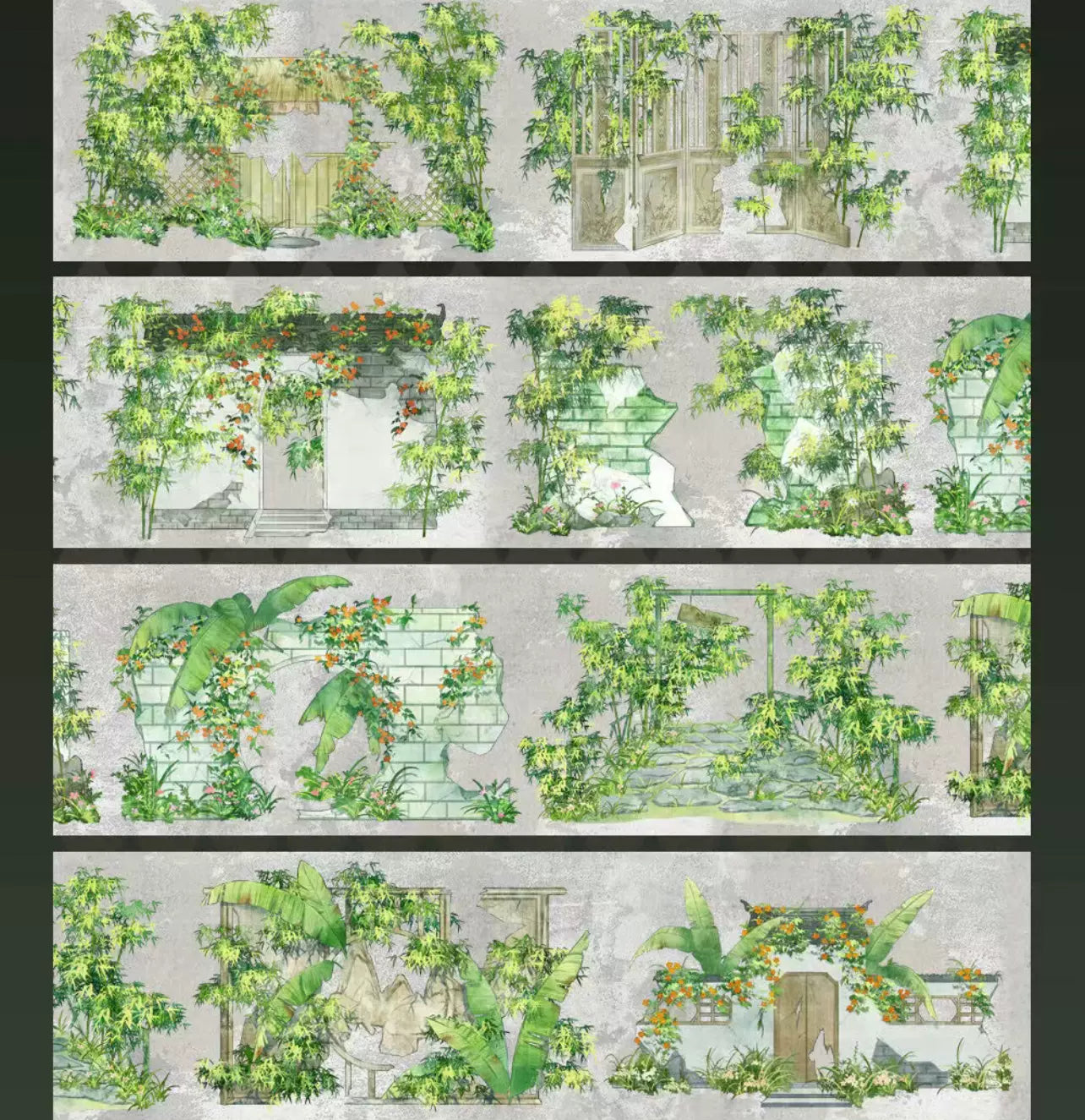 1002 - Green Brick 8x100cm Shell Luster PET Tape