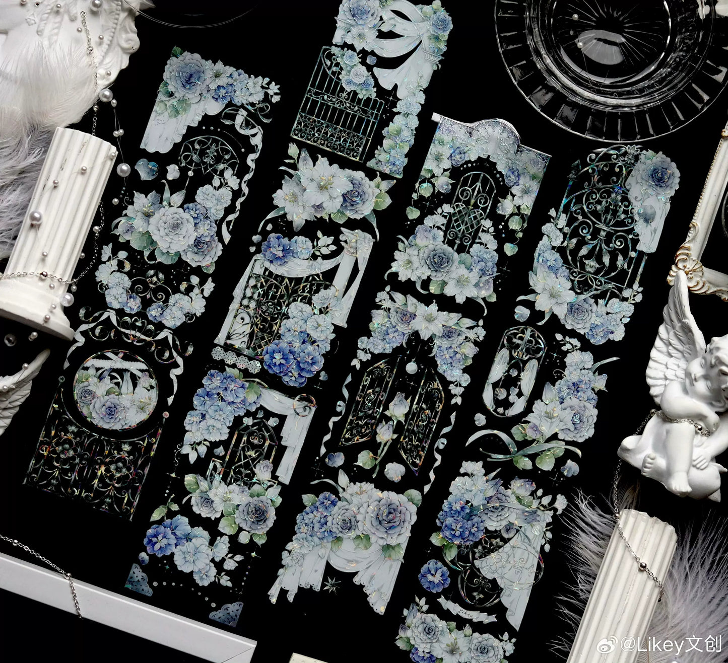 1527 - LIKEY STUDIO Metal Gates 6.5x110cm Shell Luster PET Tape