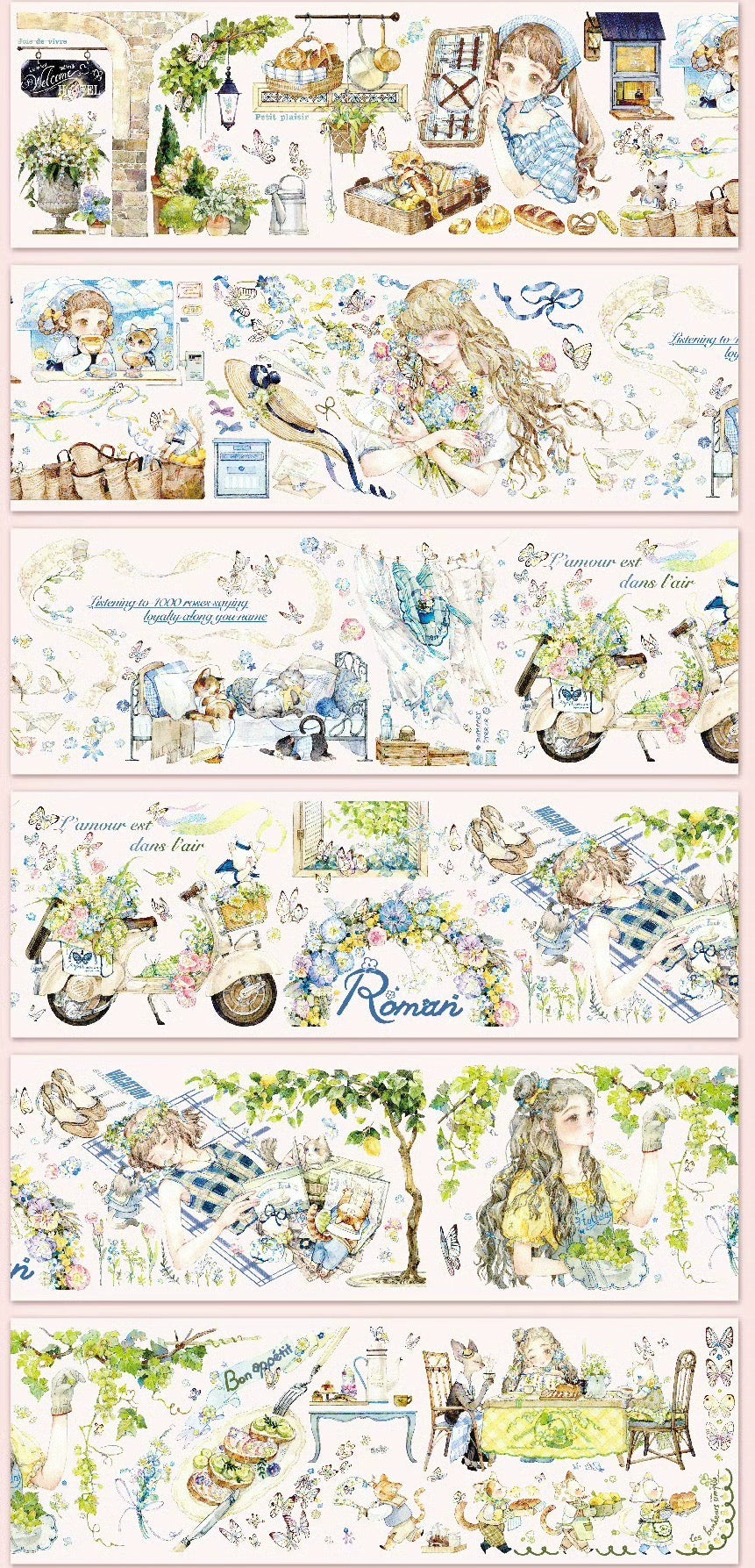 2065 - European Vacation 7.5x106cm Shell Luster PET Tape