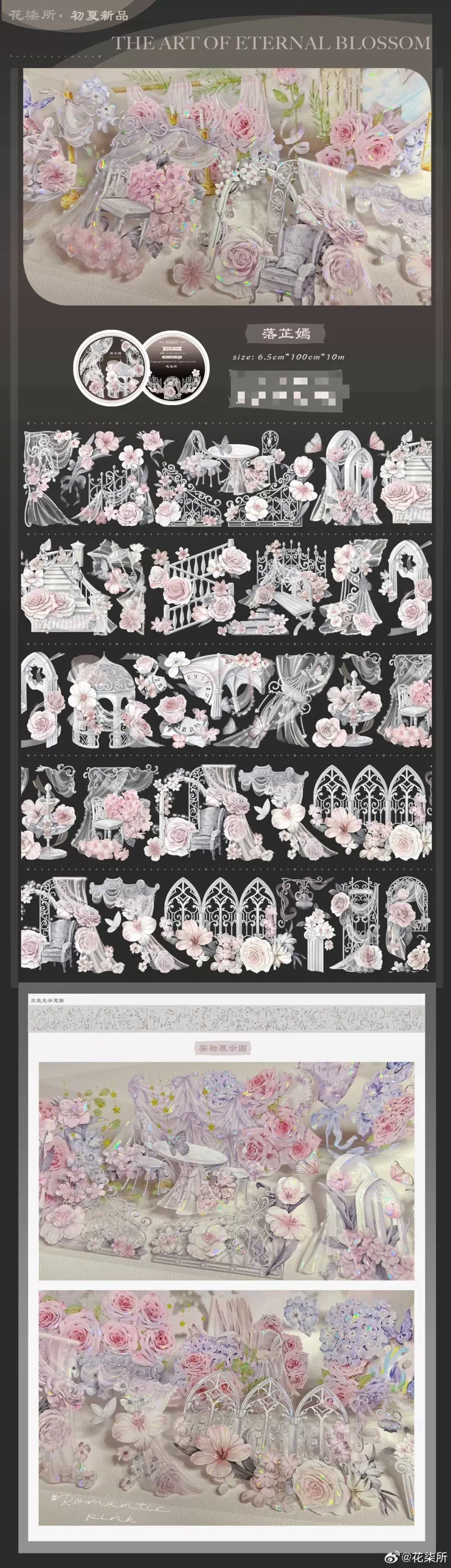 1577-HASISO Studio-6.5x100cm Shell Luster PET Tape