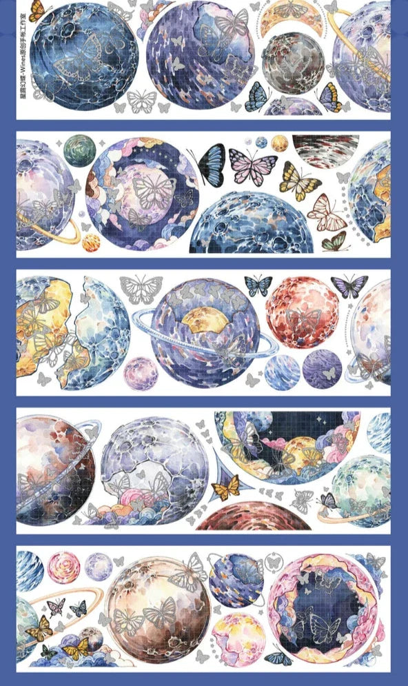 3112 - 7x100cm Holographic Silver Iridescent PET Tape