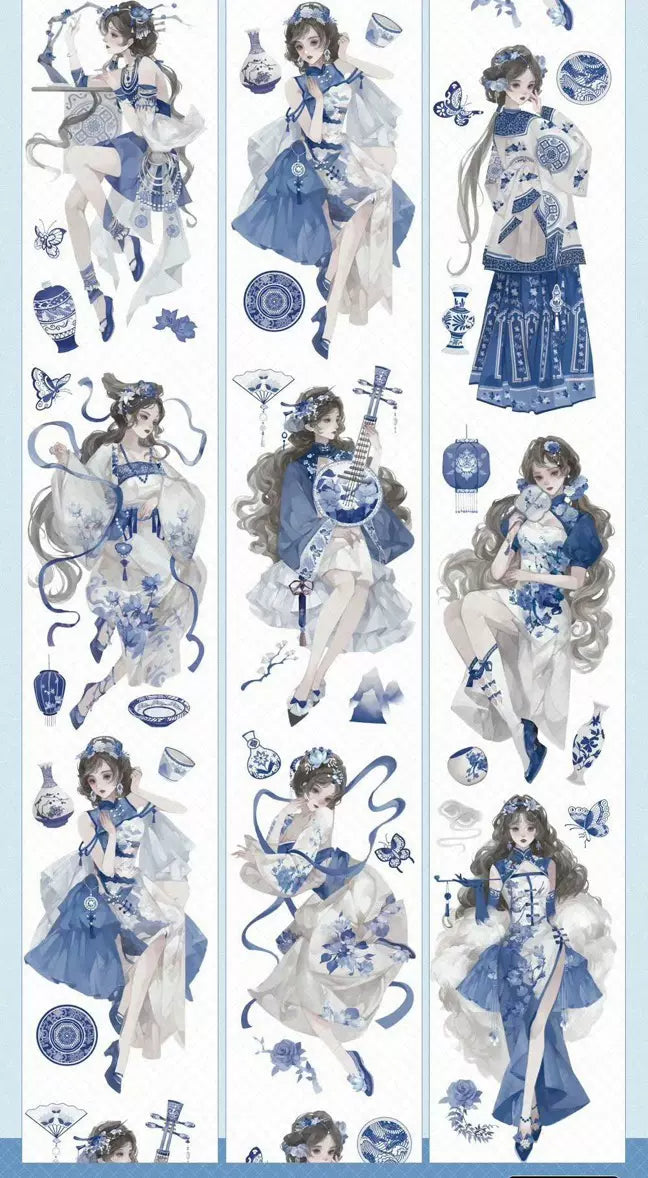 1231-Porcelain Doll 6.5x100cm Shell Luster PET Tape