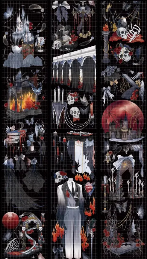 1216-DAO GE Studio-7.5x125cm Hot Stamping Red PET Tape